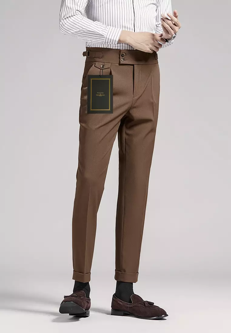 Slim Fit Cropped Suit Pants DF1003