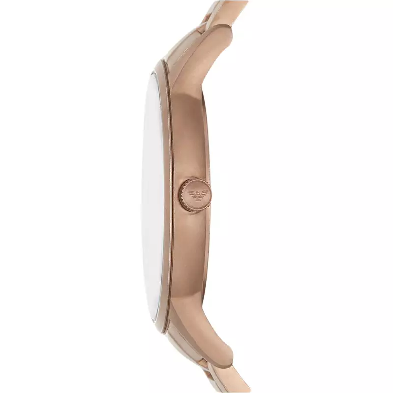 Jam Tangan Pria Emporio Armani Fashion AR11413 Men Black Dial Bronze Stainless Steel Strap