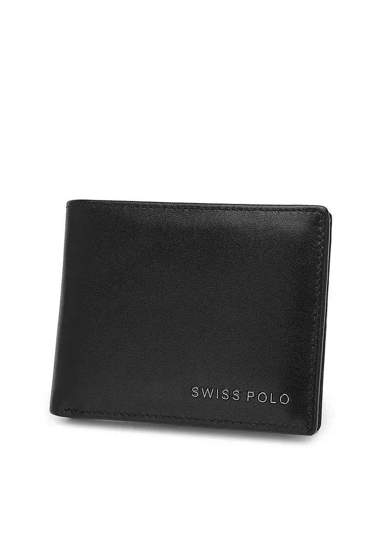 Men's Genuine Leather RFID Blocking Fortune Wallet - Black