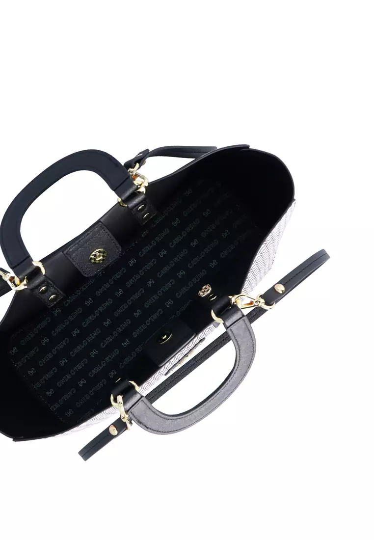 Black Ever Chic 2-in-1 Top Handle Tote