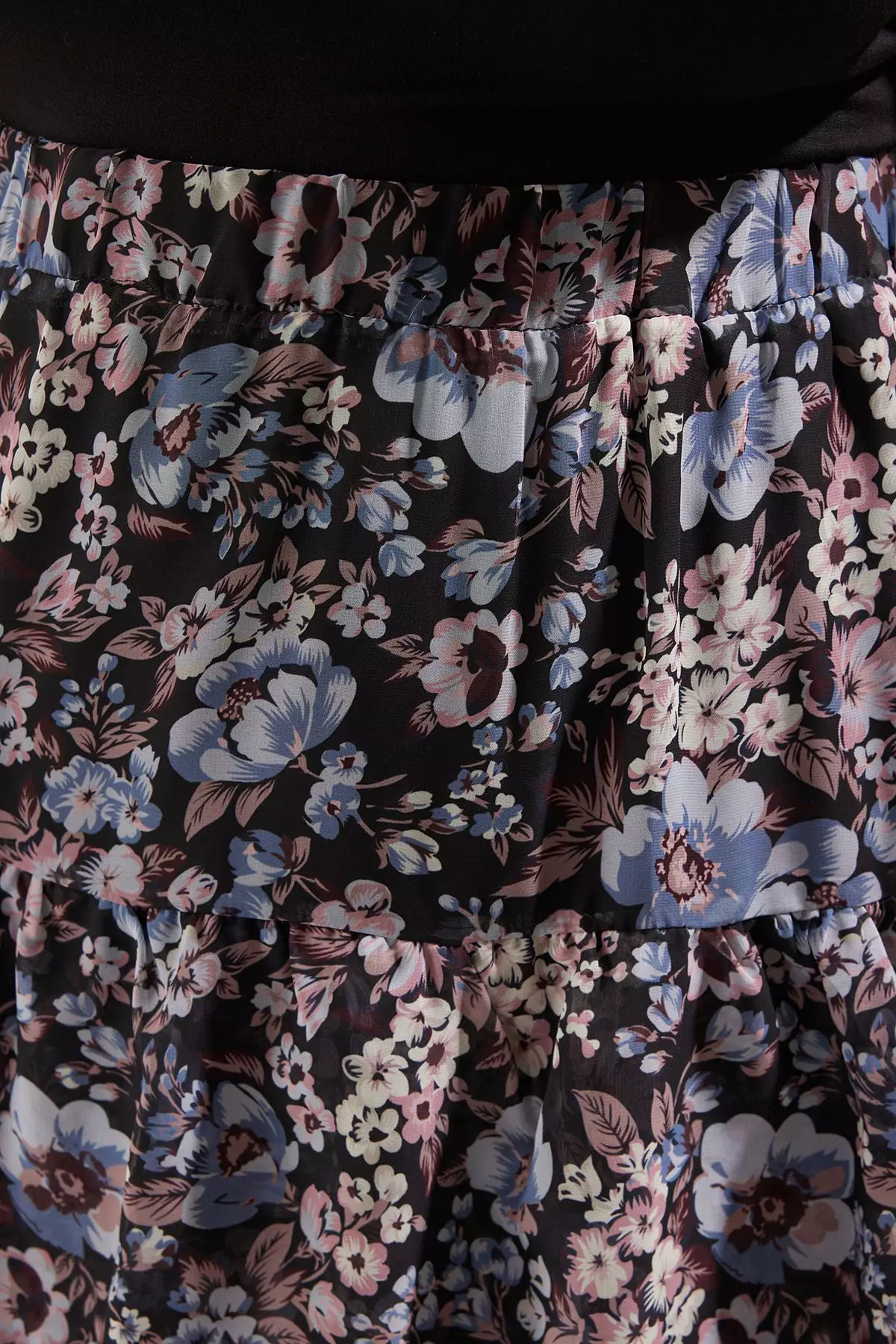 Plus Size Patterned Mini Skirt