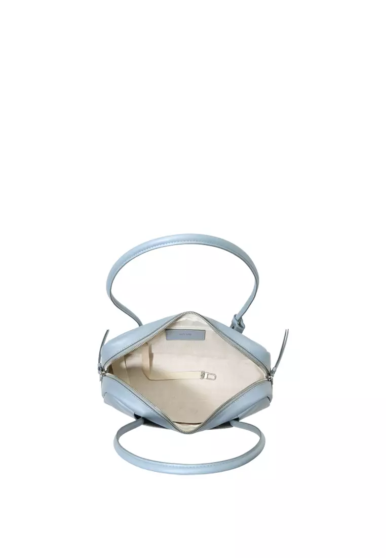 TONA Pocket East West Boston Bag - Veg-Tan Baby Blue