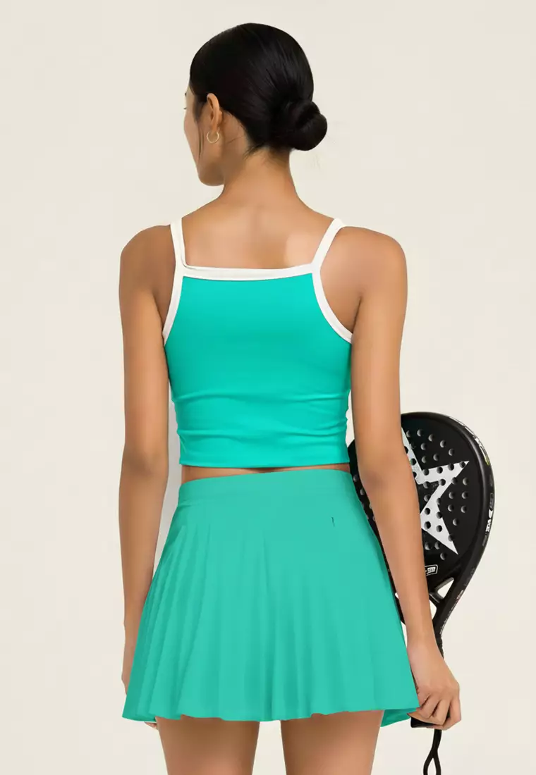 LSE26 Padel Outfit Wanita Camisole Tank Drifit "3lines aqua green"