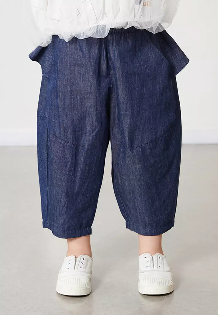 Summer Casual Pants With Ruffle Waist