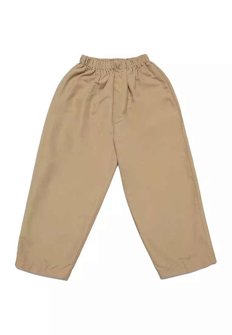 Baju Koko Anak Laki Bordir Ultra Maroon Setelan - FOREVER