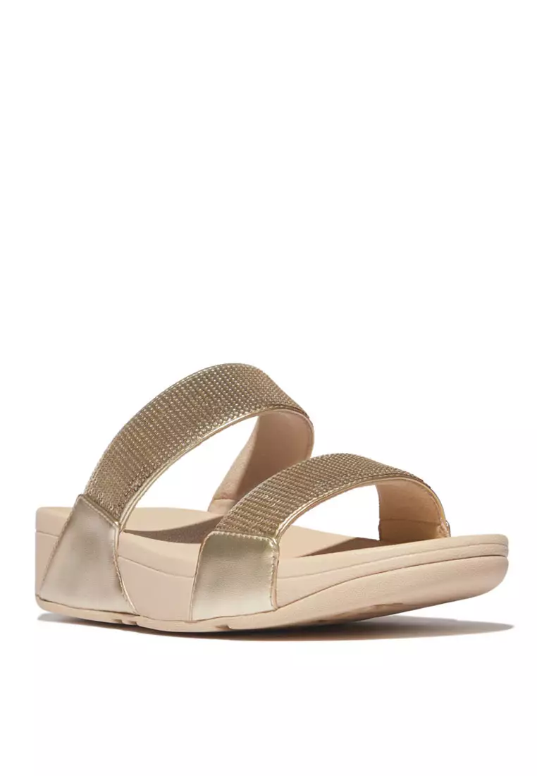 Buy FitFlop LULU Women's Sequin Slides - Platino (JF2-675