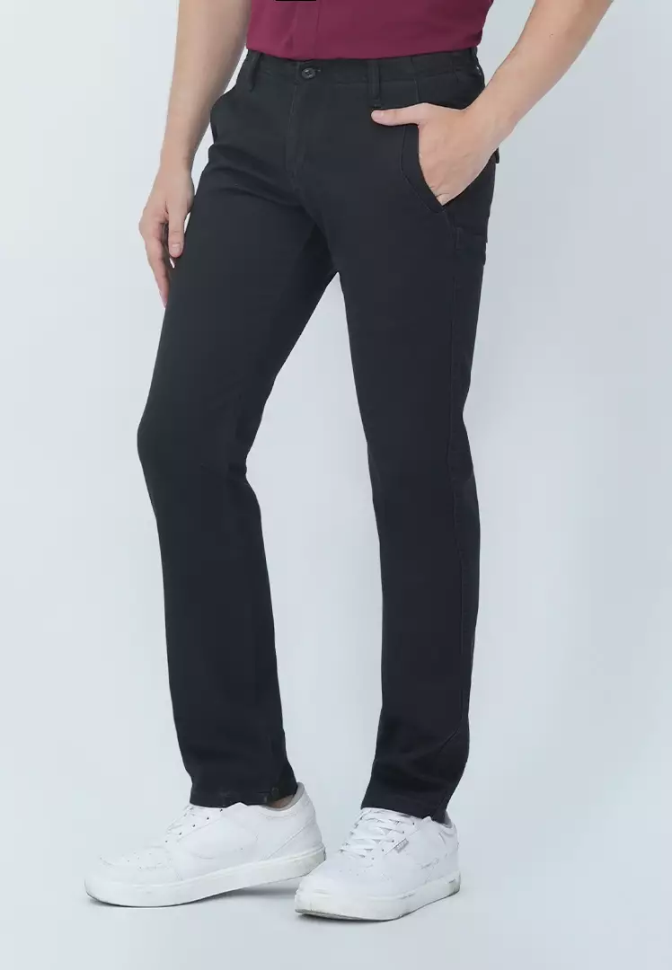 LGS - Celana Chinos - Saku Vest - Regular Fit - Hitam - CCT.569.057.004.C