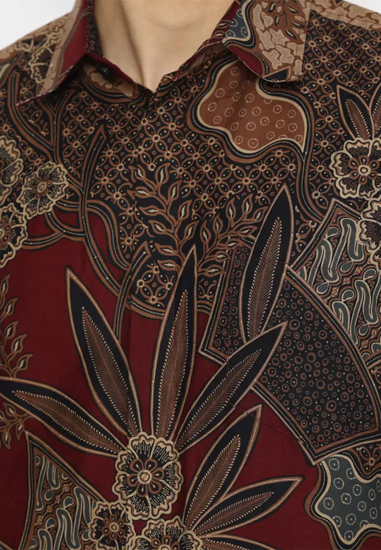 Kemeja Batik Slimfit Sutawijaya - Maroon