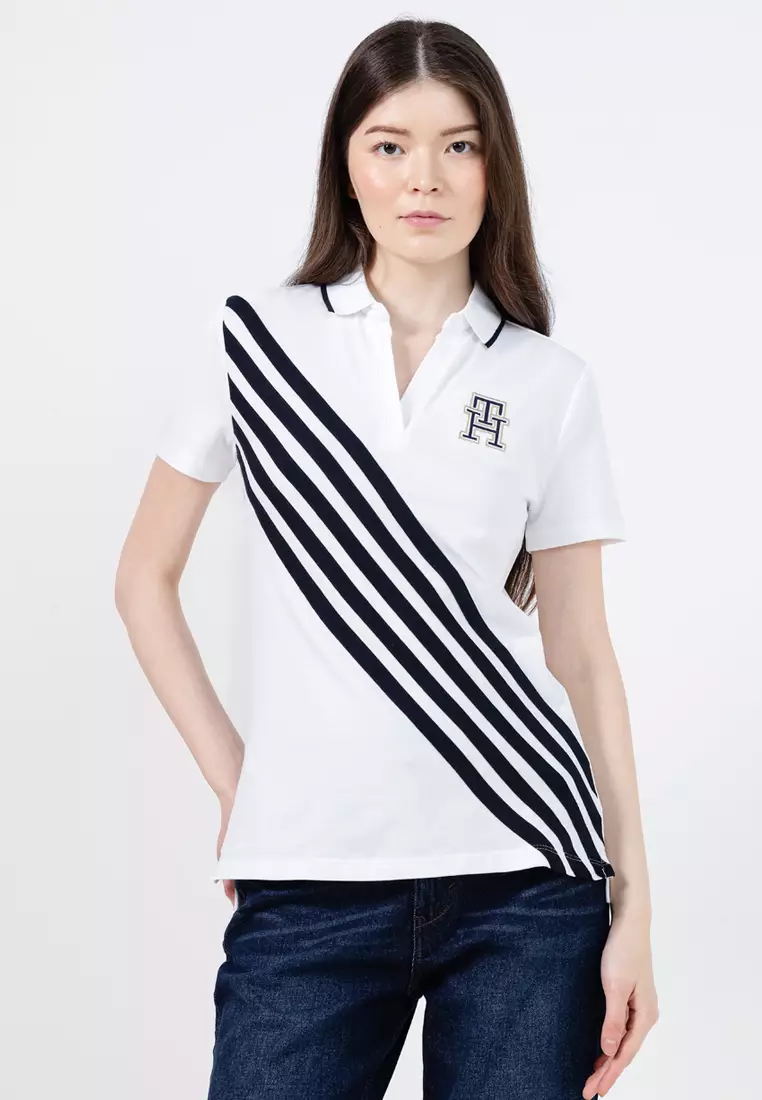 Open Placket Banner Polo Shirt - TH Mainline