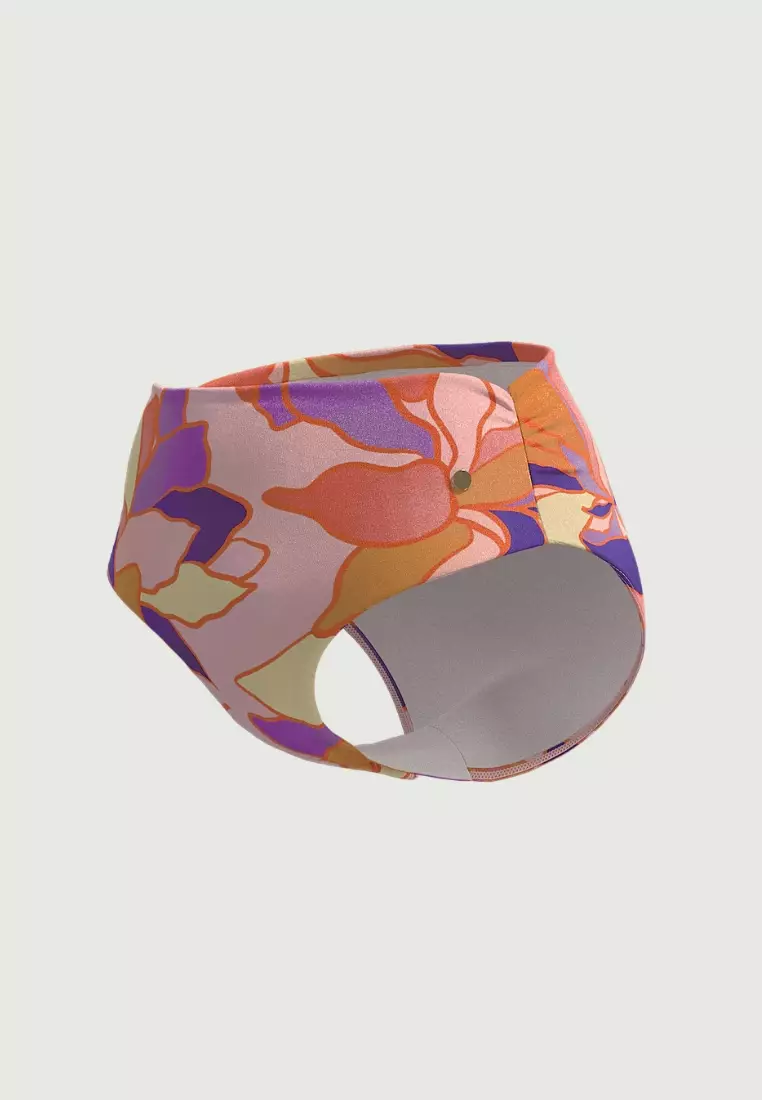 Waterlily Coral Ruched Waistband Full Classic Pant