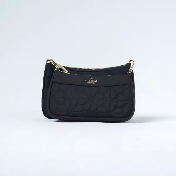 Tas KATE SPADE FLOWER QUILTED BLACK MULTI POCHETTE SHOULDER BAG 100% ORIGINAL