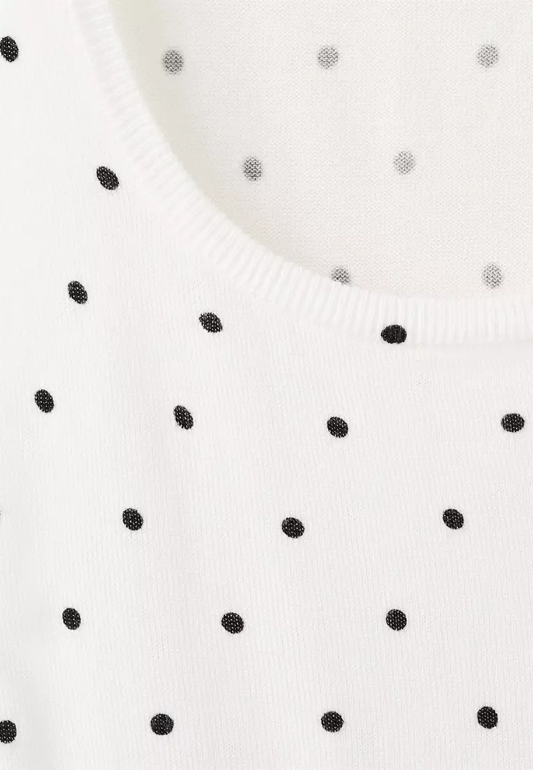 Polka-Dot Knitted Top