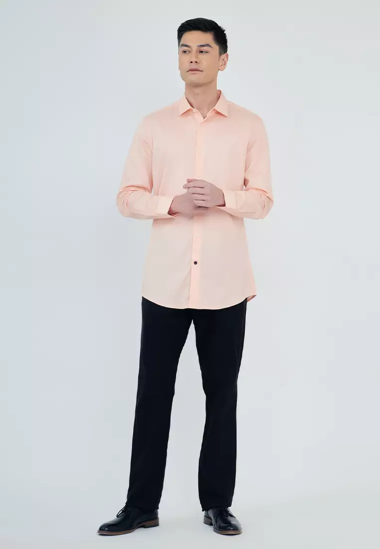 Slim Fit Textured Dress Shirt