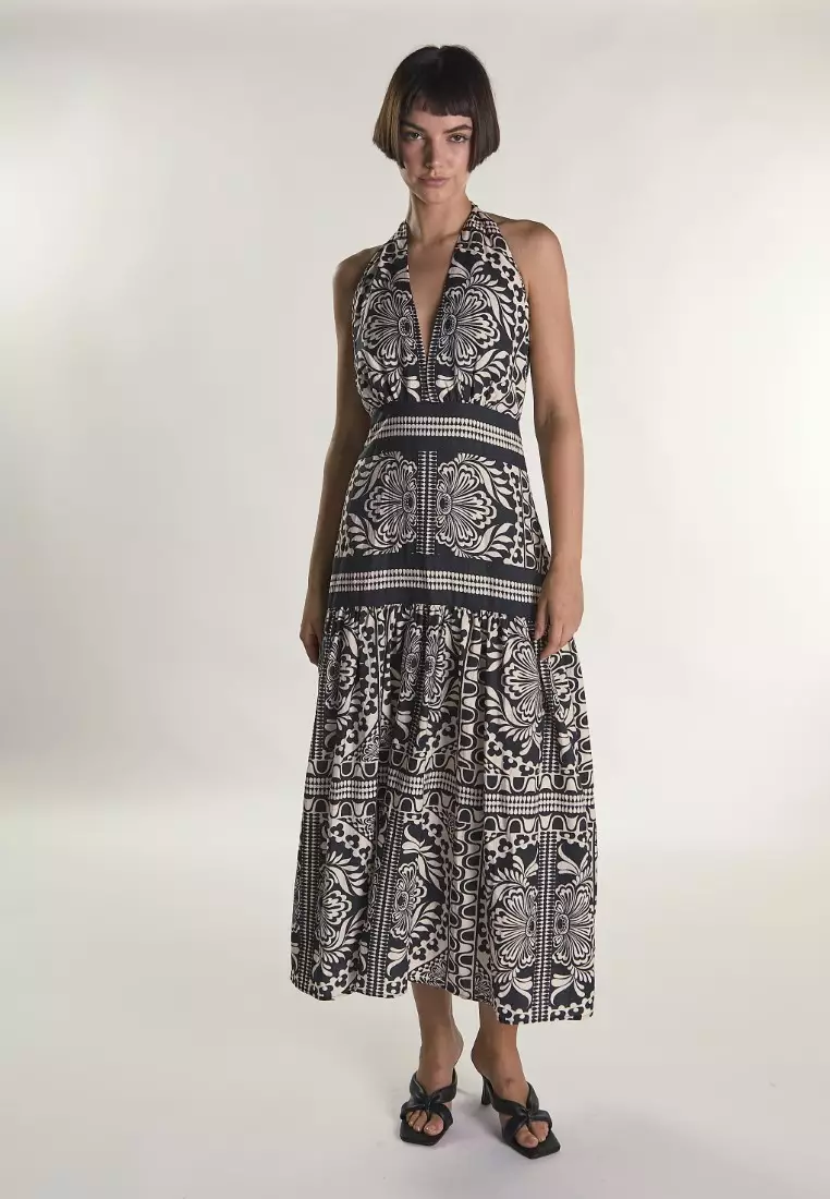 Halter Neck Maxi Dress