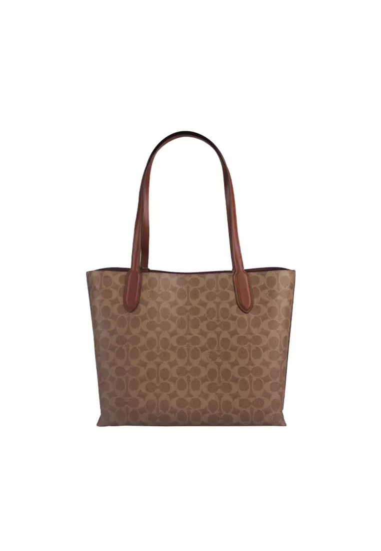 Jual Coach Willow Women'S Tote Bag In Brown C0693 Original 2025