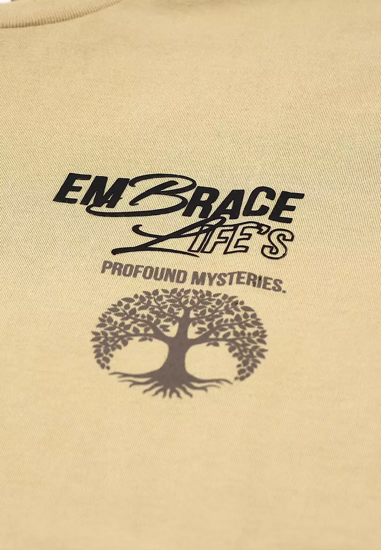 Men's Graphic Oversize T-Shirt "Embrace Life's Profound Mysteries"