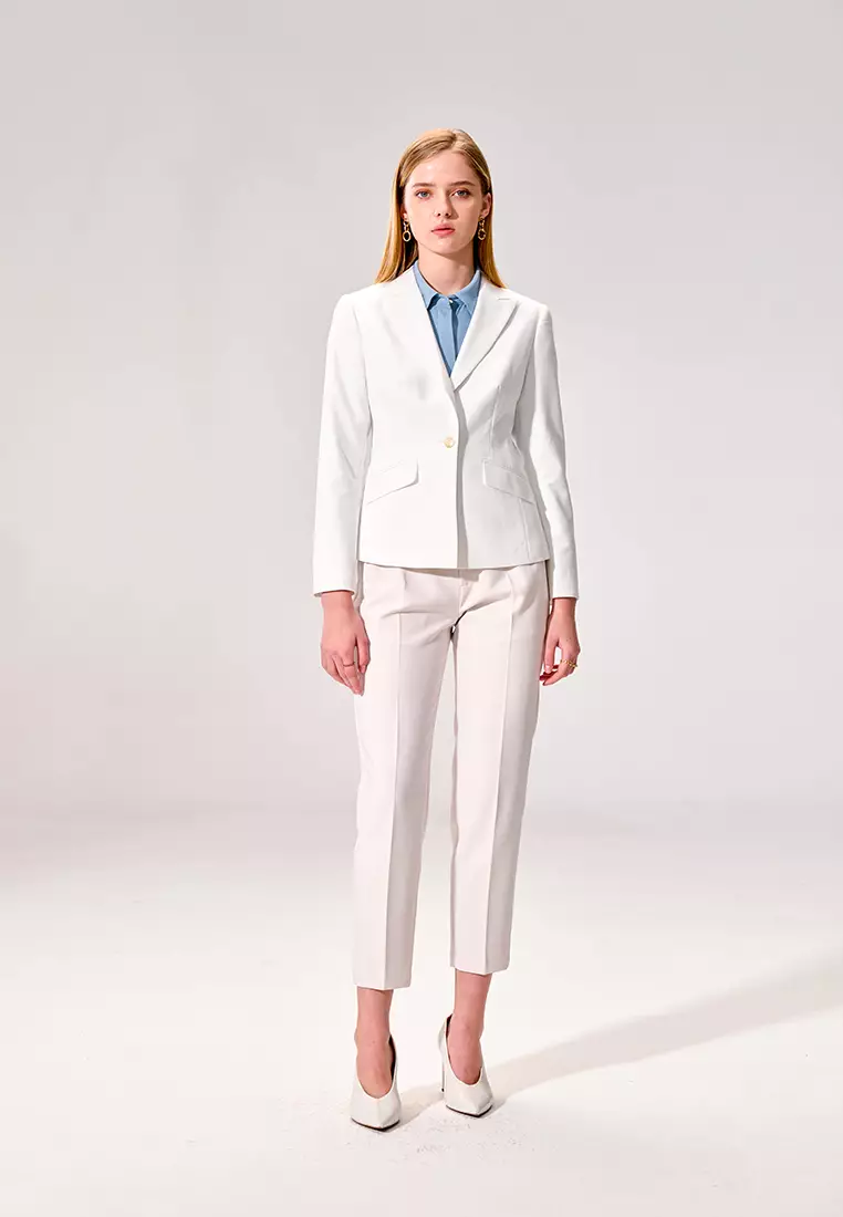 Ivory Tapered Casual Pants