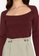 ZALORA WORK red Square Neck Long Sleeves Top B8C12AA096714AGS_3