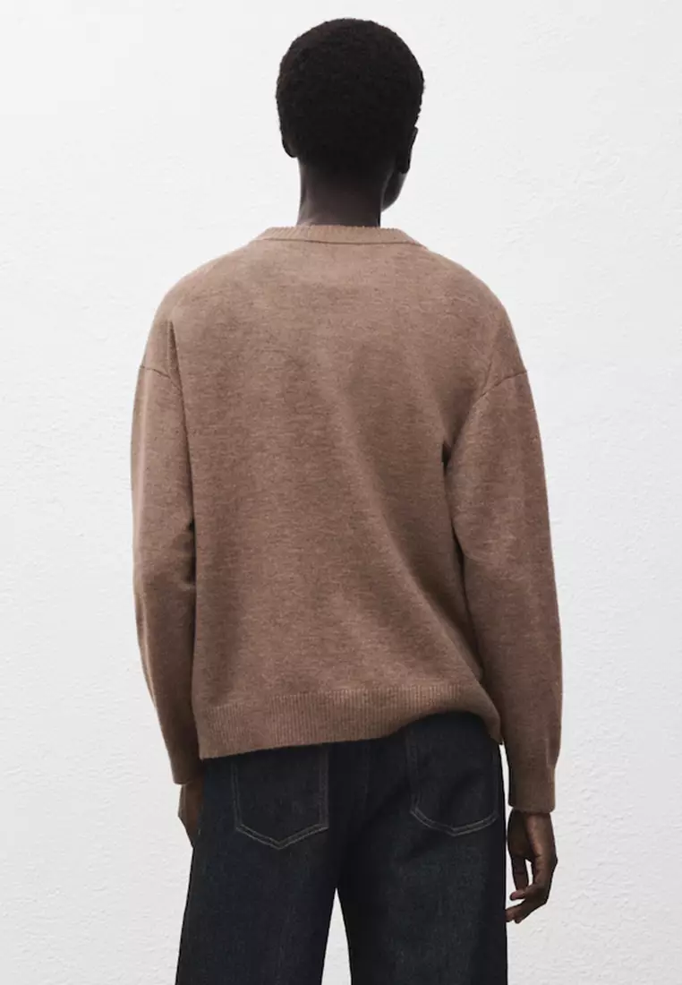 Oversized Sweater With Ribbed Trim