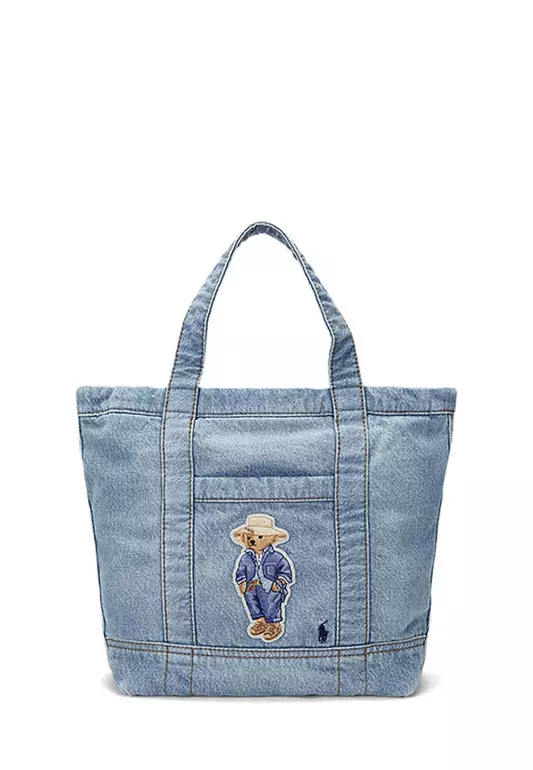 Polo Bear Denim Small Tote