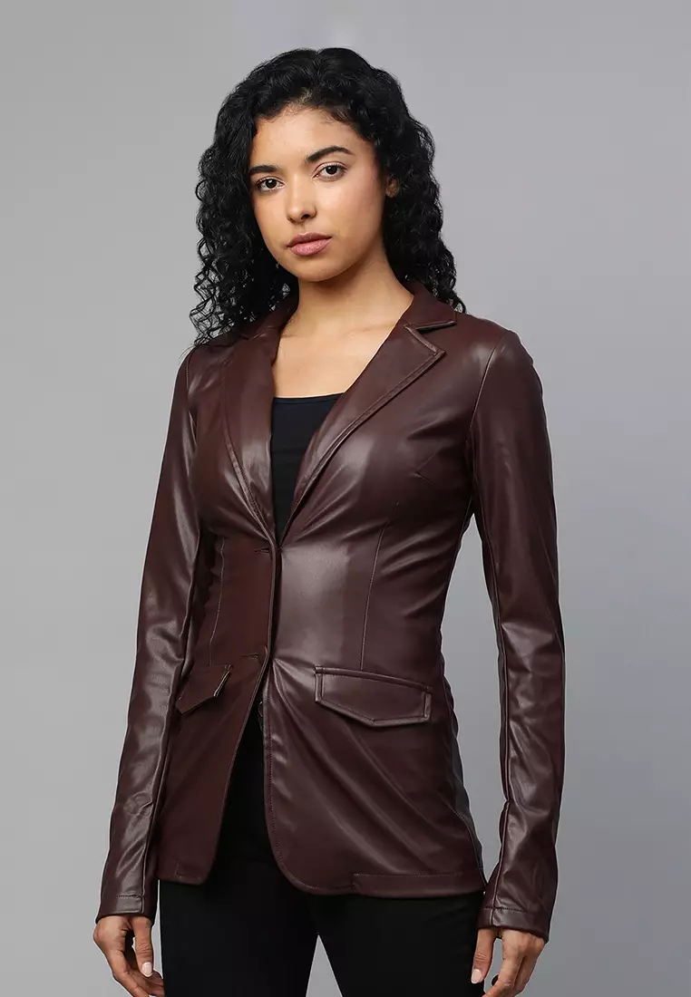 London Rag Chocolate Ladies Long Blazer 2024 Buy London Rag