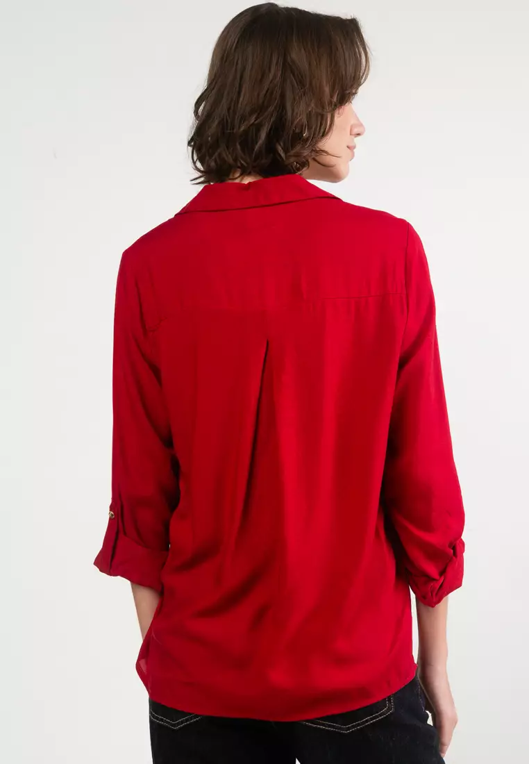 3/4 Sleeves Woven Top