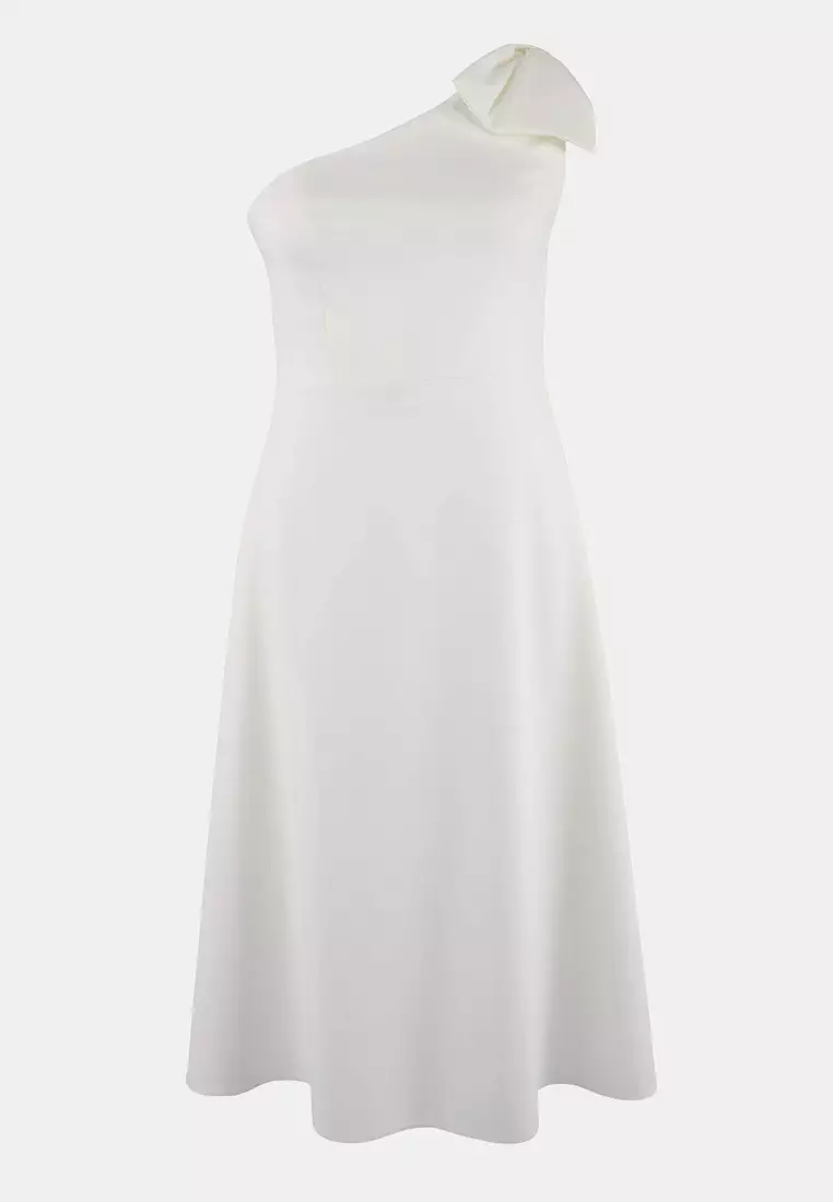 Ecru Finike Woven Large Size Dress Tbbss25Ah00054