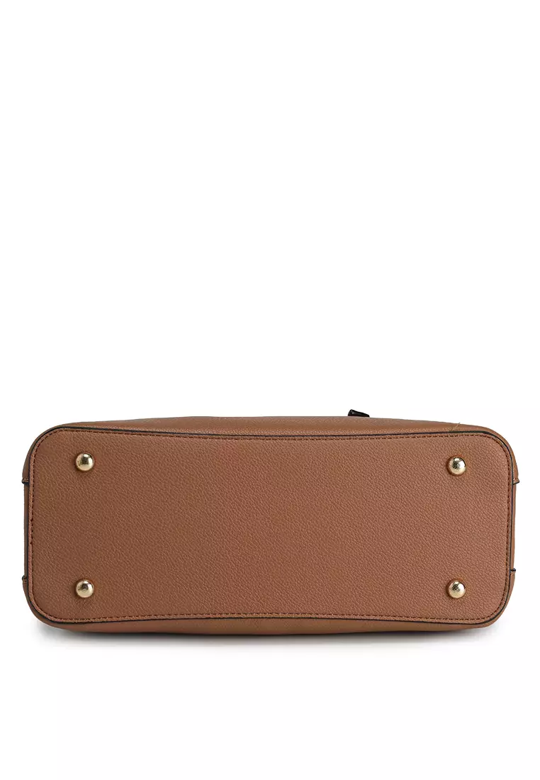 Pebbled Multi-Compartment Tote