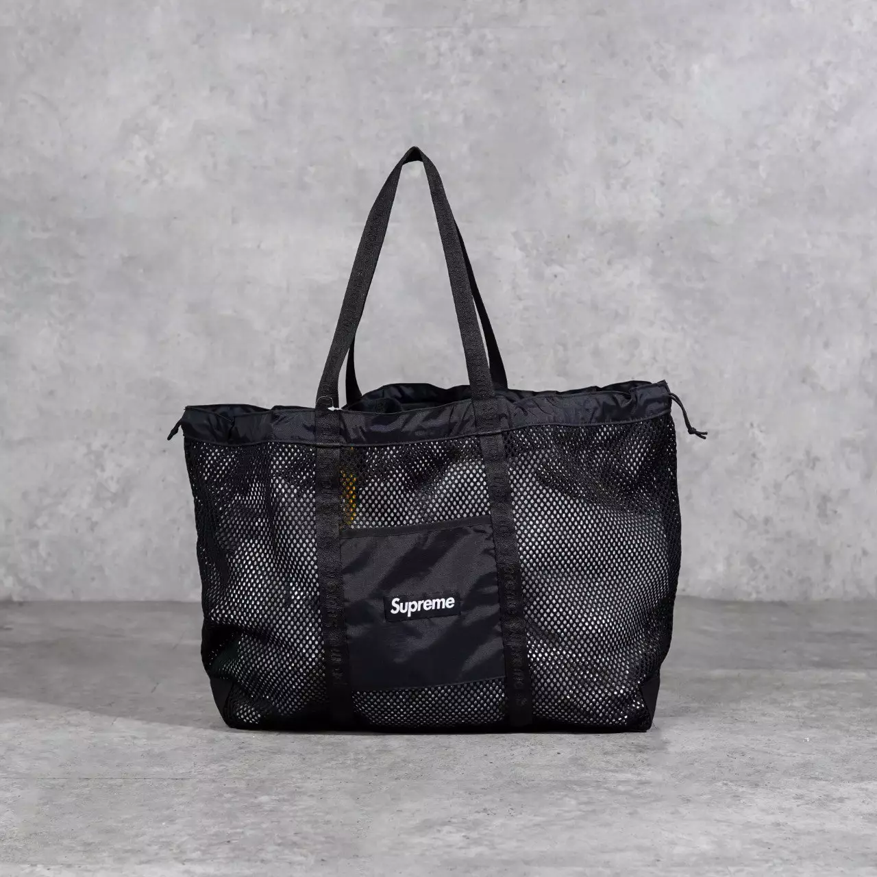 Tas SUPREME MESH BLACK TOTE BAG 100% ORIGINAL