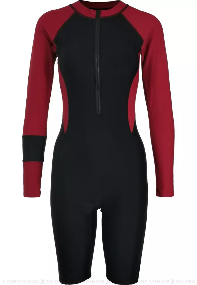 Surf Diving Long Sleeve One Piece Swimsuit