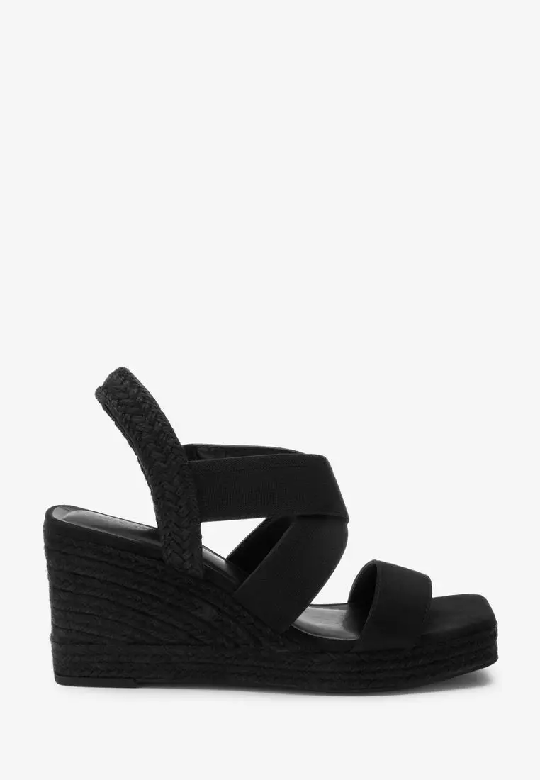 Next black wedge new arrivals sandals