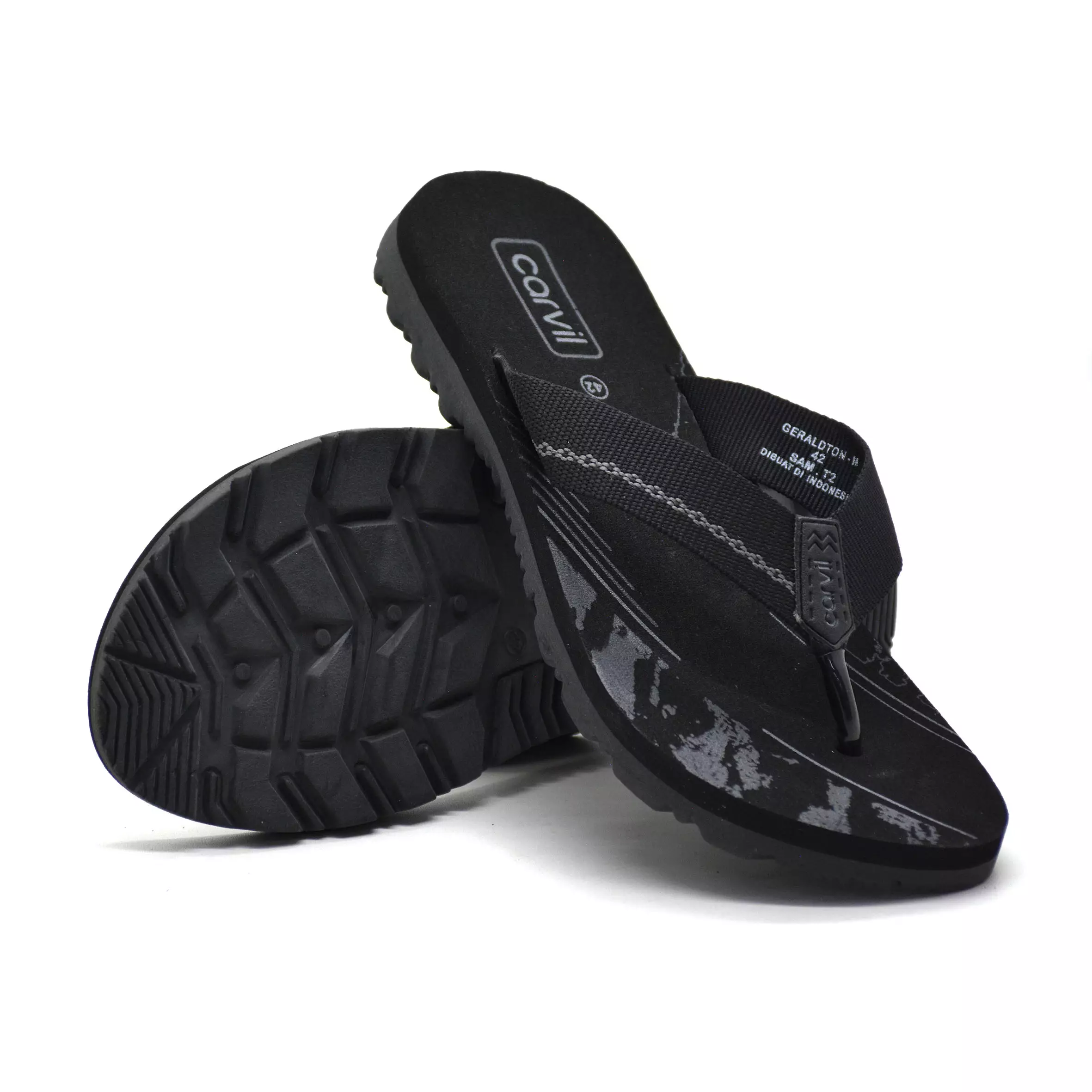 Carvil Sandal Pria Geraldton-M Black/Grey