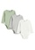 H&M grey and white and green 3-Pack Ribbed Bodysuits D12EDKA79DBA3DGS_1