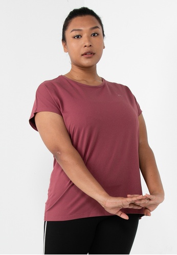 ONLY PLAY pink Plus Size Aubree Training Tee 143B1AA72462A8GS_1