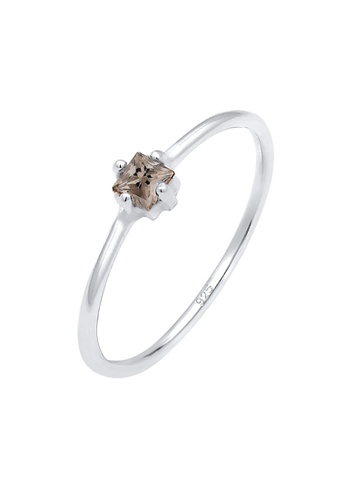 Buy Elli Germany Elli Germany Ring Swarovski Crystals Smoky Quartz