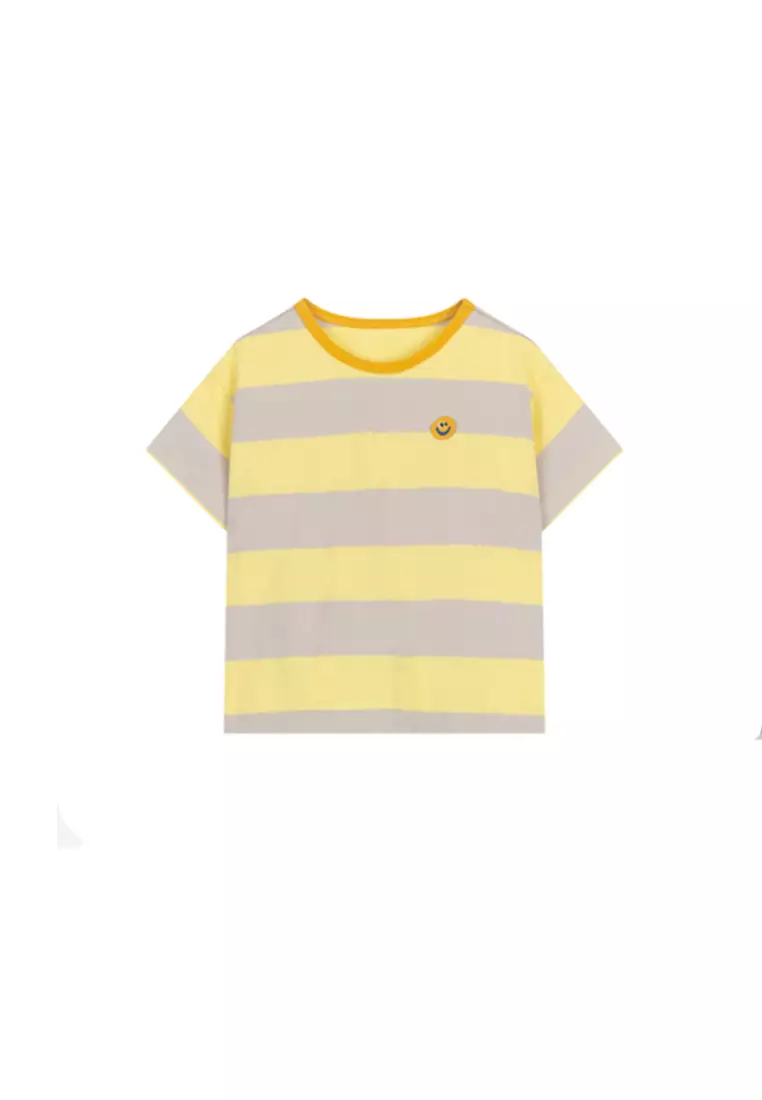 Kids Striped T-Shirt With Graphic Print