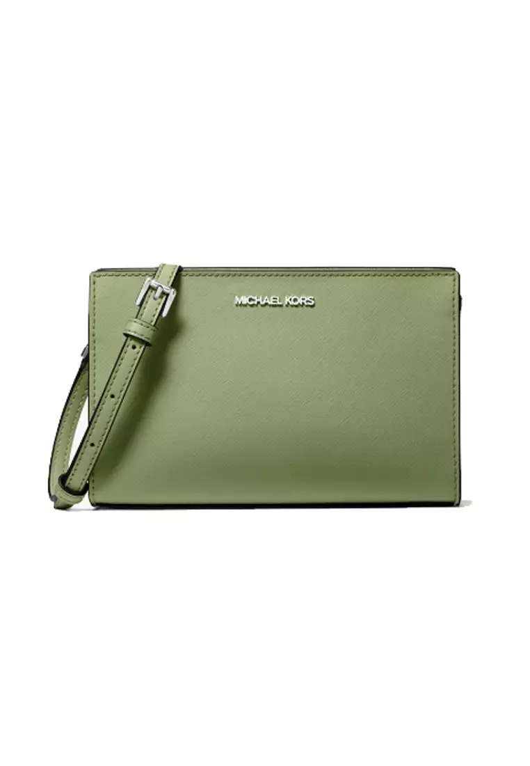 Michael Kors Small faux leather crossbody bag for women 35S3S6HC5L LIGHT SAGE