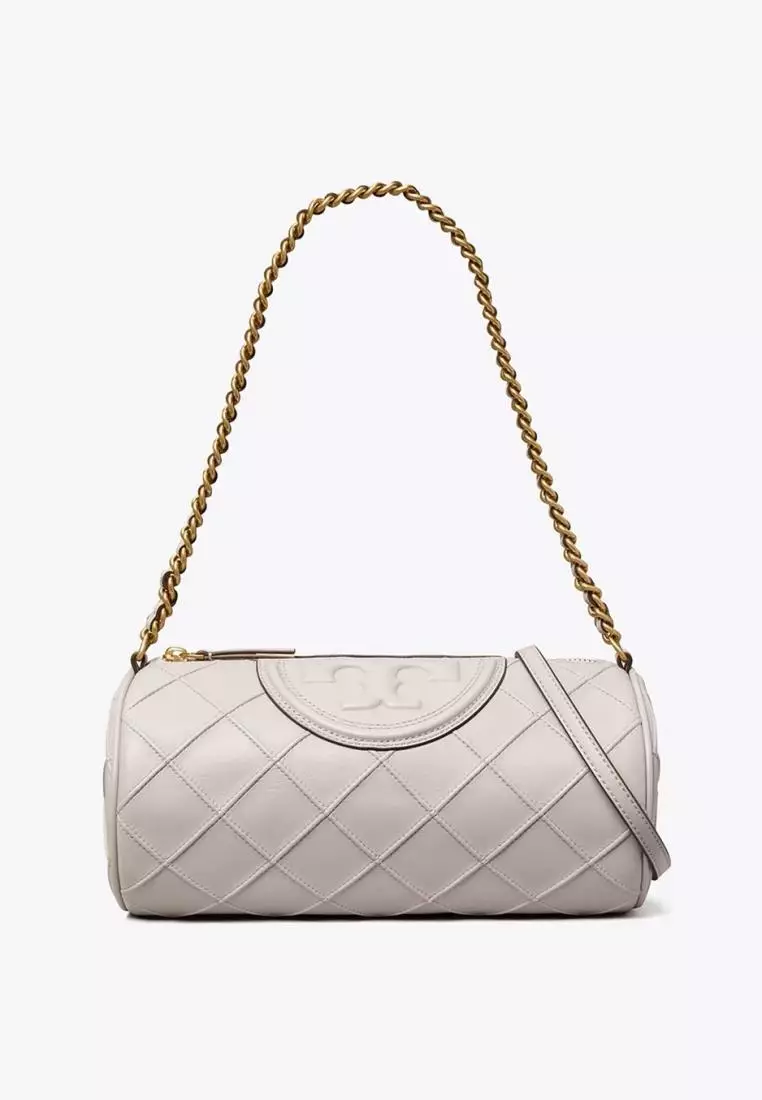 Tory Burch Fleming Soft Barrel Bag Grey