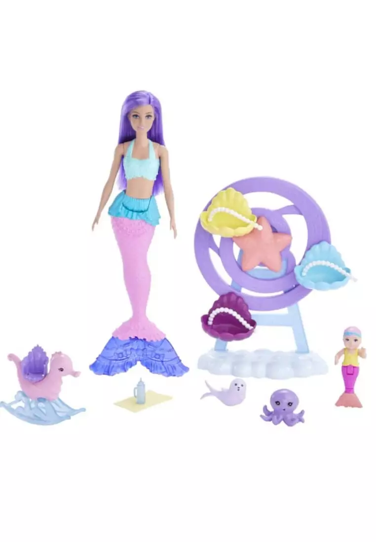 Dreamtopia Mermaid Doll Nurturing Playset With Merba Octopus And Seal