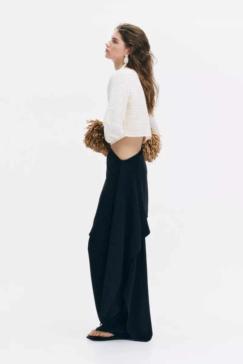 Tailored skirt-layered trousers