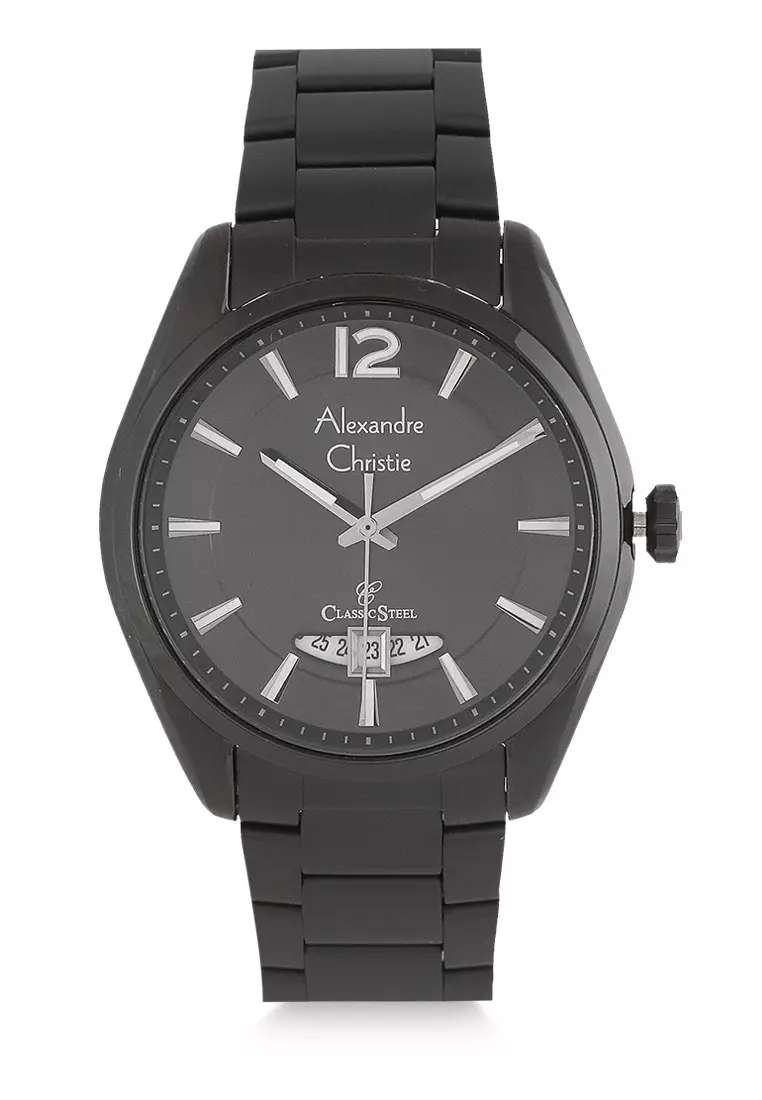 Alexandre Christie Jam Tangan Pria - Black - Stainless Steel - 8679 MDBIPBA