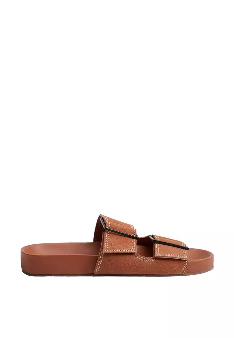 Discount on Mango  shoes - SKU: Leather Straps Sandals