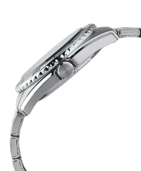 Jam Tangan Pria Alba Sport AS9U71 AS9U71X1 Strap Stainless Steel Silver Color Green Case Black Dial Original Garansi Resmi