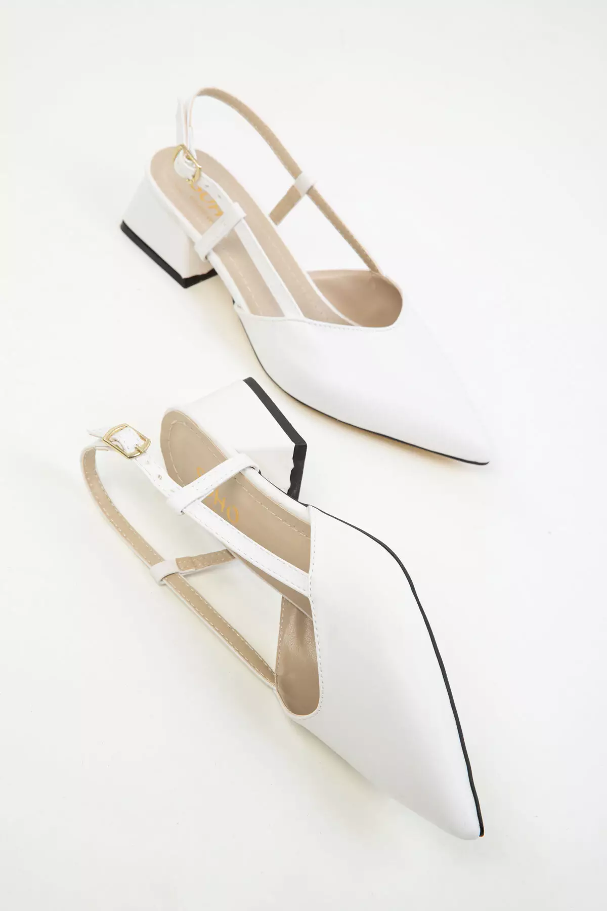 White Women's Classic Heeled Shoes 20286