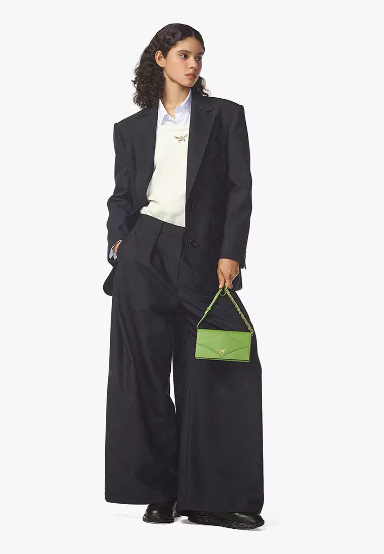 Diamond Chain Wallet in Calf Leather