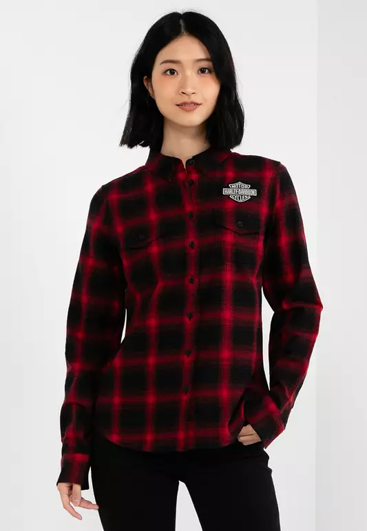 Old American Retro Long Sleeves Flannel Shirt