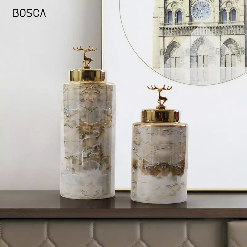 Jual Bosca Living Bosca Living Luxury Marble Deer Gucci Vase Vas