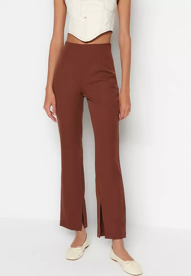 Buy Trendyol Side Slit Crop Pants 2024 Online ZALORA Singapore