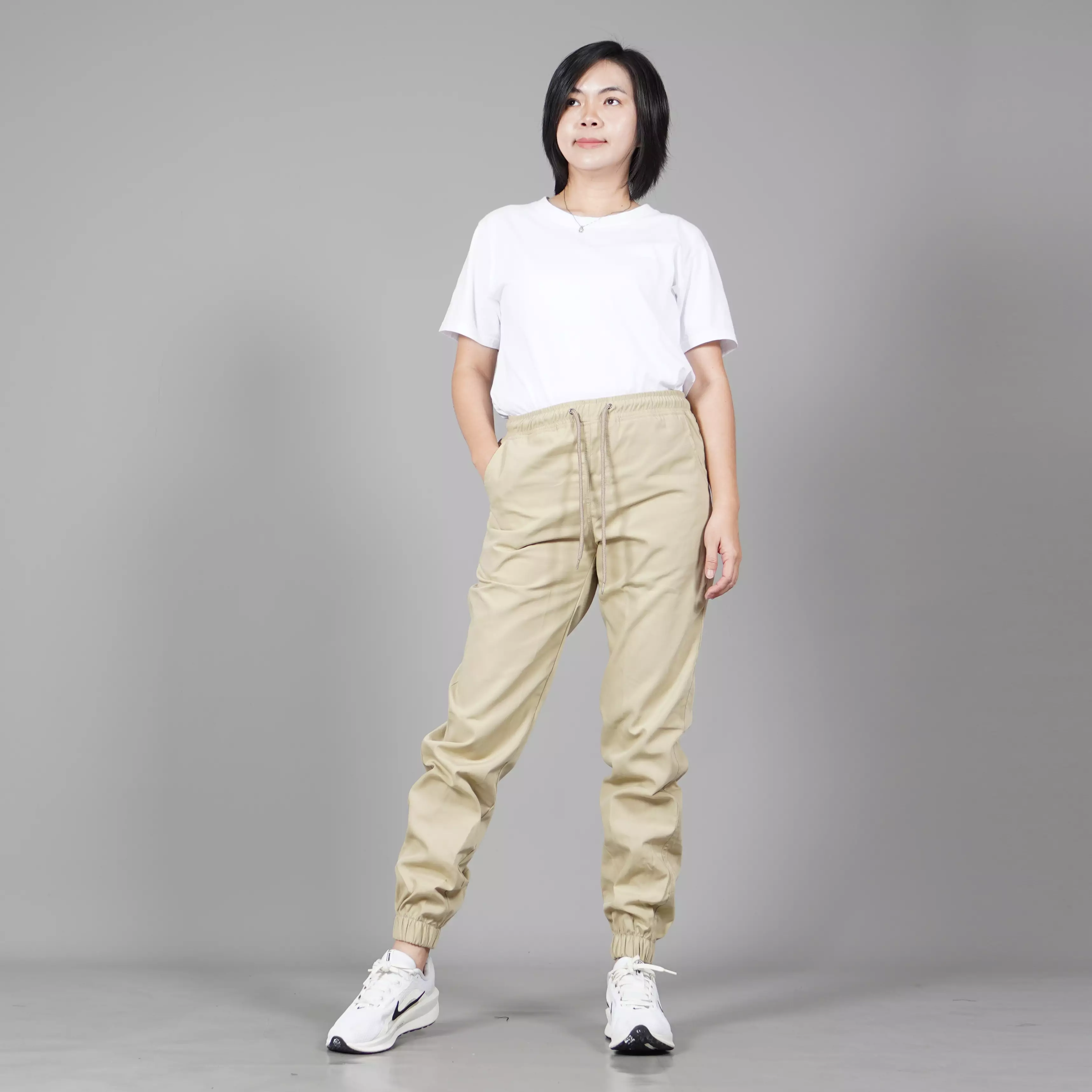  DIAN Celana Joger Pants Celana Jogger Pants Wanita Joggerpants - KREM