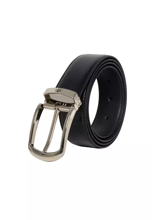 Goldlion Men Genuine Leather Pin Belt - Black